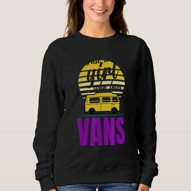 Sudadera Van Life Sun Surfer Chica Vanlife Sólo Un Chica Qu (Anverso)