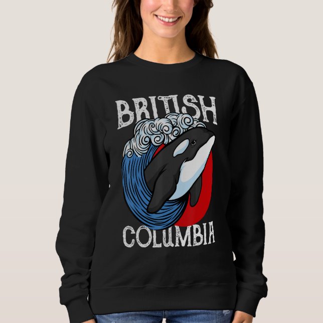 Sudadera Vancouver British Columbia Orca Whale (Anverso)