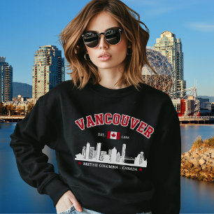 Sudadera Vancouver Canada Skyline   Cozy Canadian City