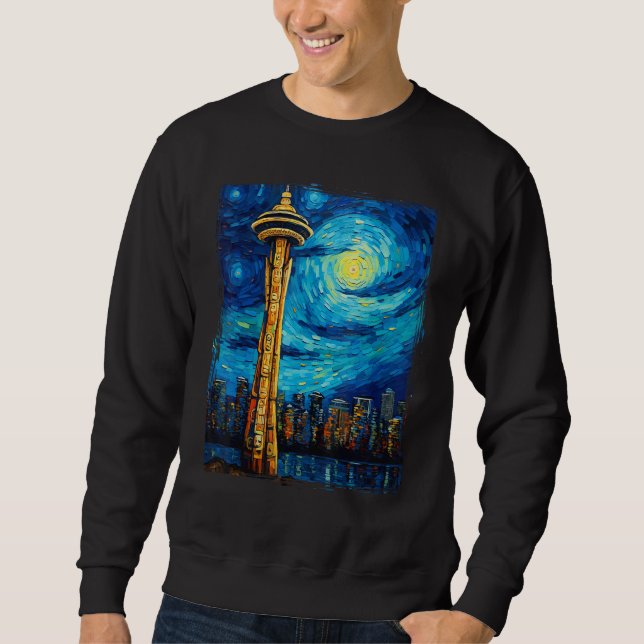 Sudadera Vancouver Retro Vancouver Canada Van Gogh (Anverso)
