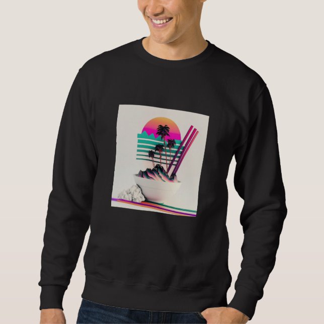 Sudadera Vaperwave Aesthetic Glitch Retrowave Synthwave  1 (Anverso)