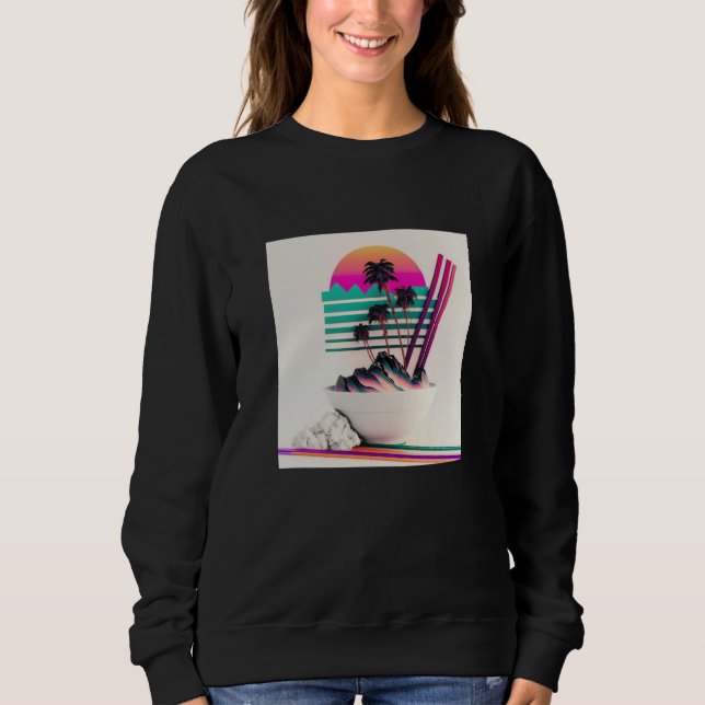Sudadera Vaperwave Aesthetic Glitch Retrowave Synthwave  1 (Anverso)