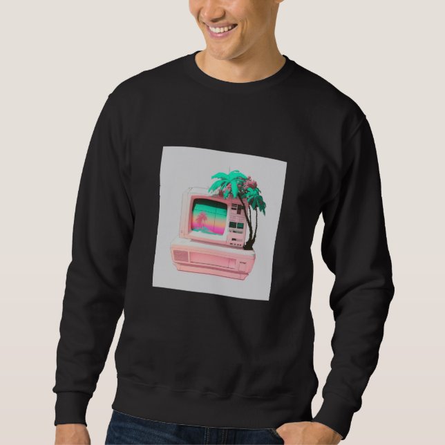 Sudadera Vaperwave Aesthetic Glitch Retrowave Synthwave  12 (Anverso)