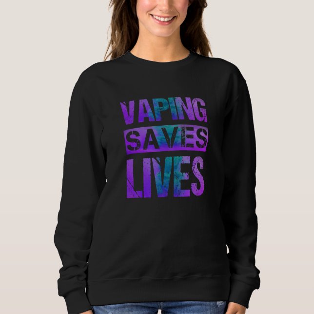 Sudadera Vaping salva vidas de adultos morados Verde azulad (Anverso)