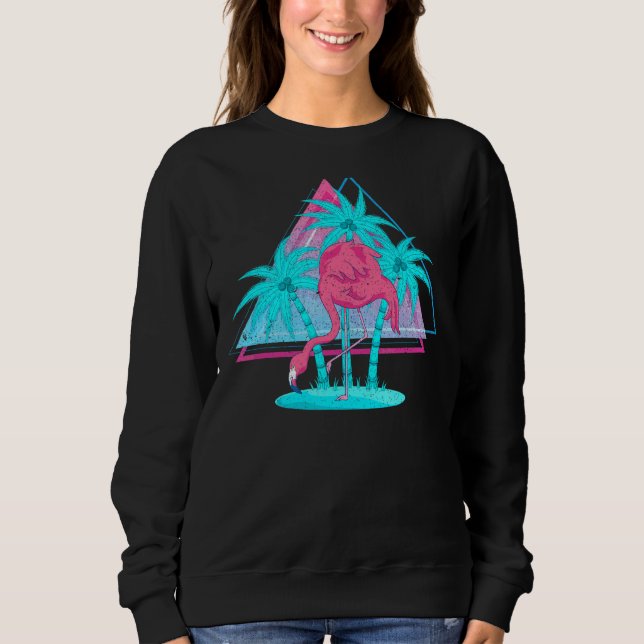 Sudadera Vaporwave 80 Palm Trees Tropical Su (Anverso)