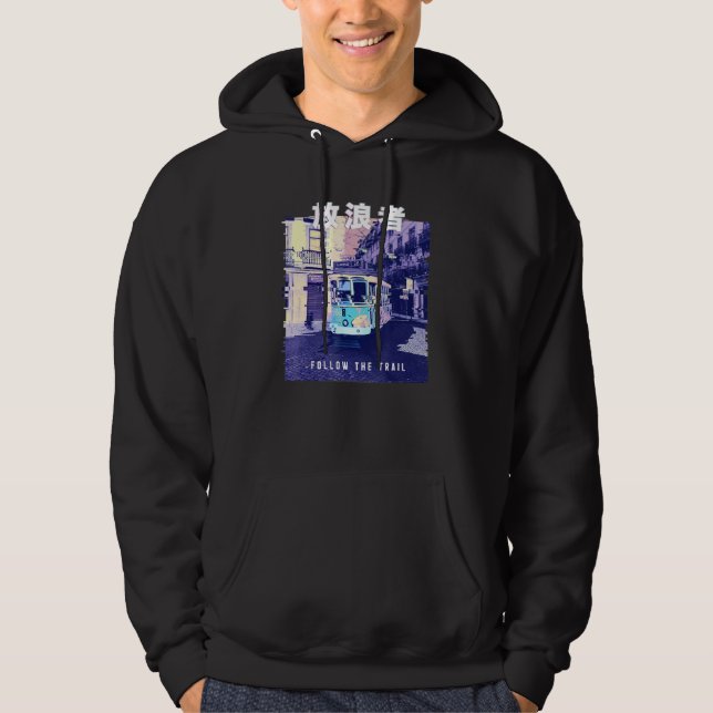Sudadera Vaporwave Estética Glitch 80 Retro Lisboa (Anverso)