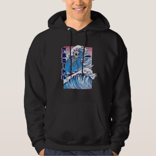 Sudadera Vaporwave Kanagawa Great Wave Japan Surfing Skelet