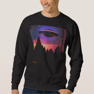 Sudadera Vaporwave UFO Synthwave Alien Retro Glitch 90s Aes