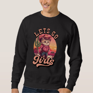 Sudadera Vaquera Gato Vamos Chicas Hola Vaquera Occidental