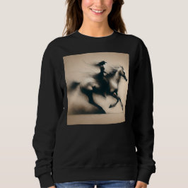 Sudadera Vaquera montando un caballo, gallina de la vaca oc
