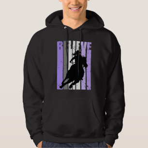 Sudadera Vaquera Púrpura Carreras De Barriles De Caballos J