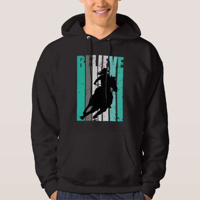 Sudadera Vaquera Verde Carril Cabalgando Caballo Jinete Jin (Anverso)