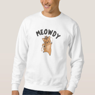 Sudadera Vaquero De Gato Meowdy Howdy Con Gatos Lasso Cute