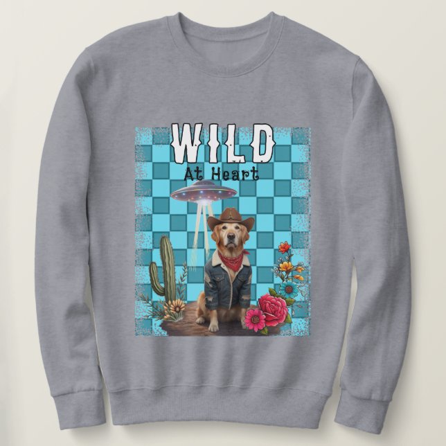 Sudadera vaquero perro-francés (Anverso del diseño)