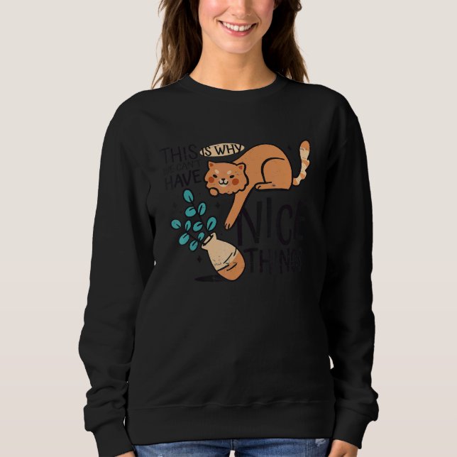 Sudadera Vara de flores de gato 2 (Anverso)