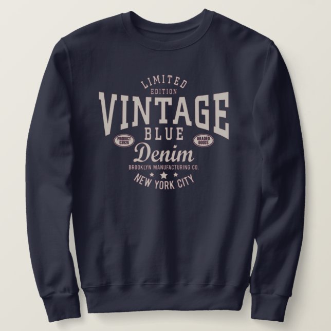 Sudadera Varsity Authentic Athletic Vintage Typography  (Anverso del diseño)
