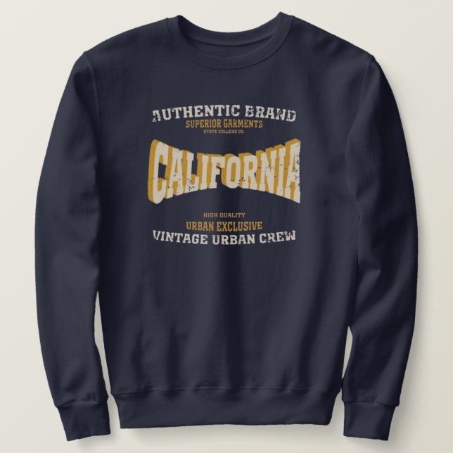 Sudadera Varsity California athletic style (Anverso del diseño)