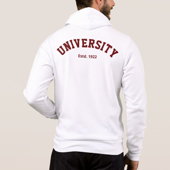 Sudadera Varsity Hoodie personalizado (Reverso)
