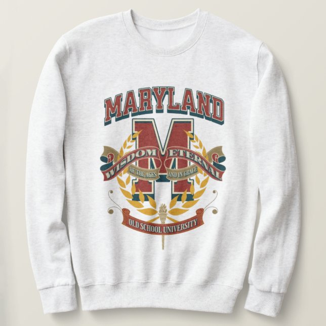 Sudadera Varsity letter M University of Maryland  (Anverso del diseño)