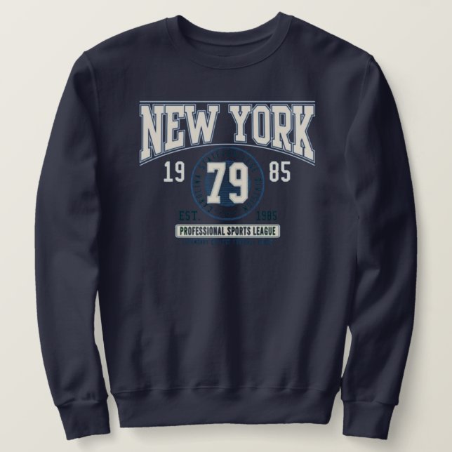 Sudadera Varsity New York state college sports (Anverso del diseño)