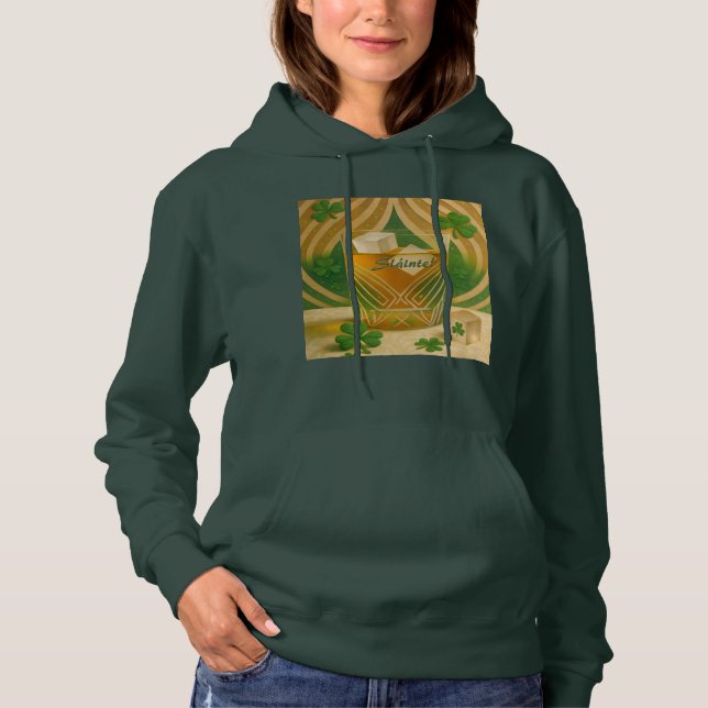 Sudadera Vaso de Whiskey Irlandés "Sláinte!" (Anverso)