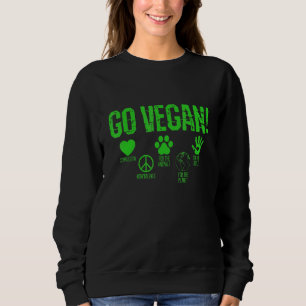 Sudadera Ve a Vegano Compasión No Violencia Animales Planet