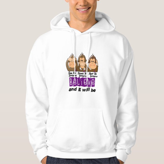 Sudadera Vea que hablar no oiga ninguna epilepsia 3 (Anverso)