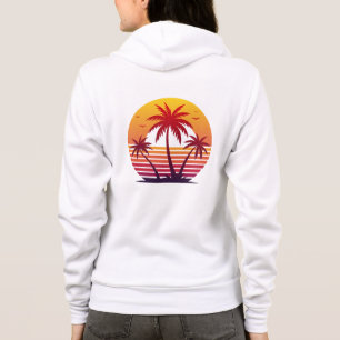 Sudadera Vector Atardecer con Palmeras