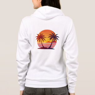 Sudadera Vector atardecer con palmeras