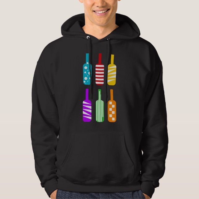 Sudadera Vector de botella de vino (Anverso)