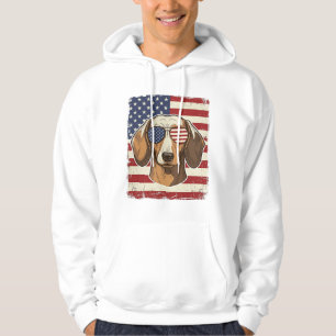 Sudadera Vector de gafas de sol con bandera patriótica vint