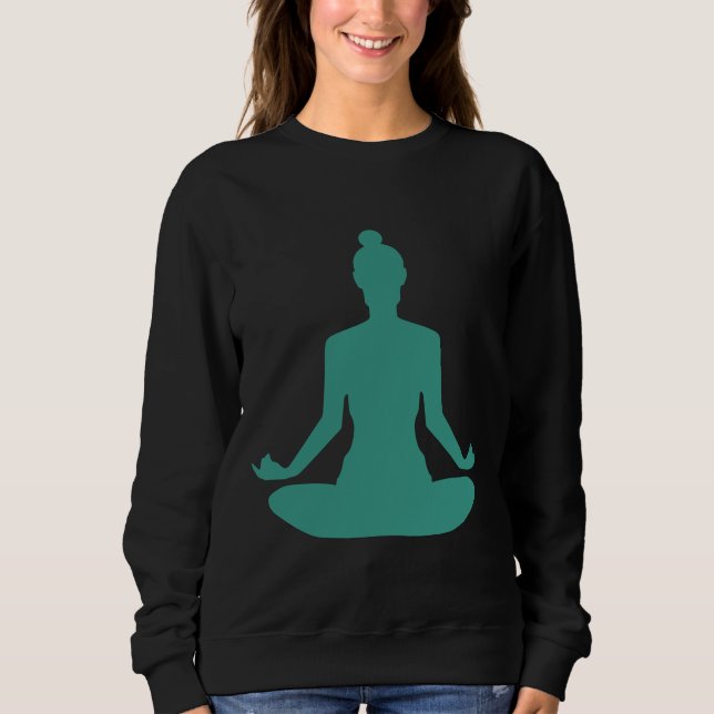 Sudadera Vector de posición de yoga de Lotus (Anverso)