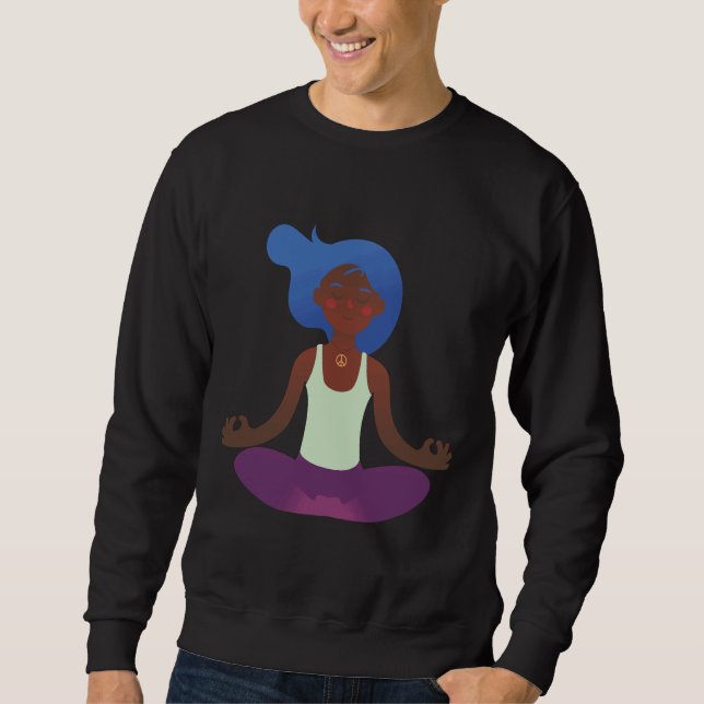 Sudadera Vector de posición de yoga para mujer (Anverso)