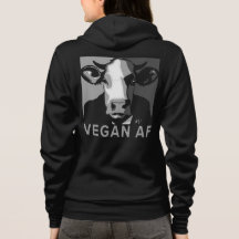 Vegan AF Pop Art Hoodie in Black and White