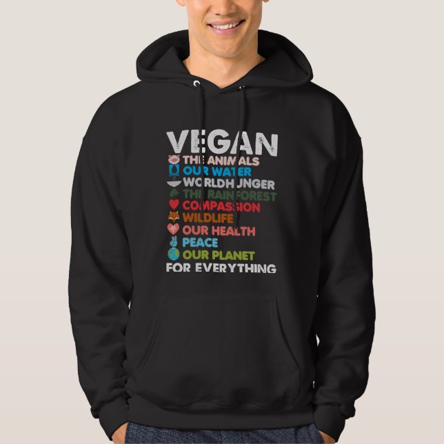 Sudadera Vegan Animal Rights Protect Earth Health Planet (Anverso)
