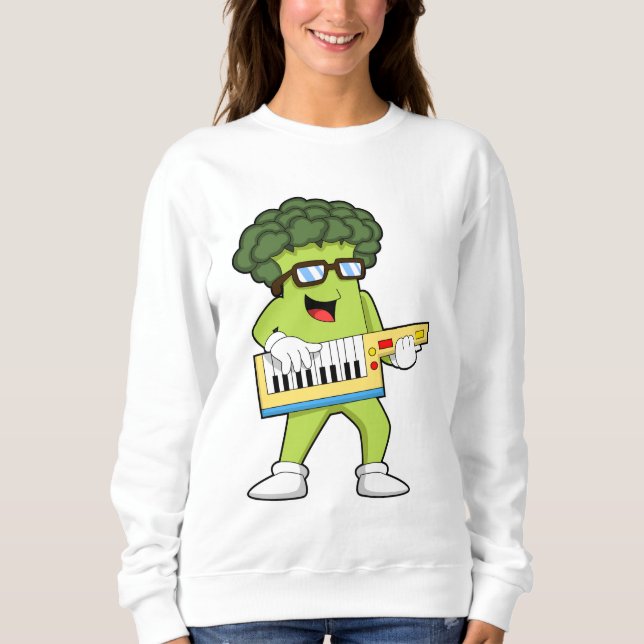 Sudadera Vegan Broccoli en Music with Guitar (Anverso)