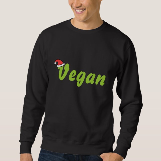 Sudadera Vegan con Navidades Gorra. (Anverso)
