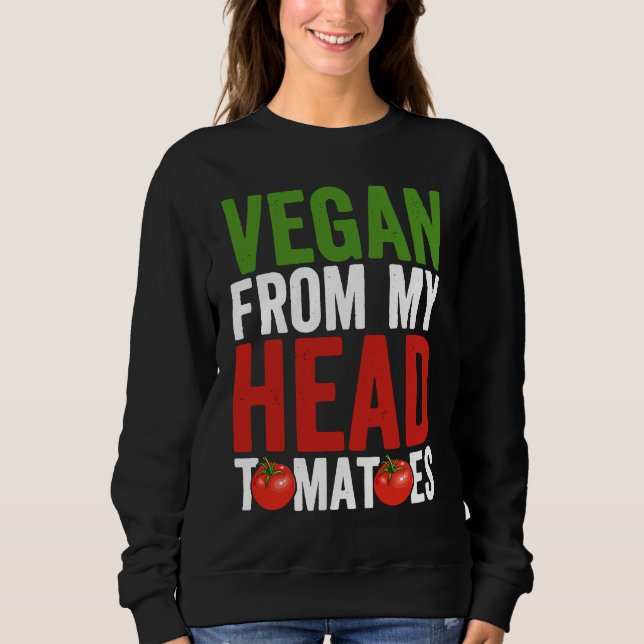 Sudadera Vegan de mi cabeza tomates (Anverso)