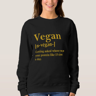 Sudadera Vegan Definition Vegetarian Meme para mujeres