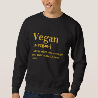 Sudadera Vegan Definition Vegetarian Meme para mujeres