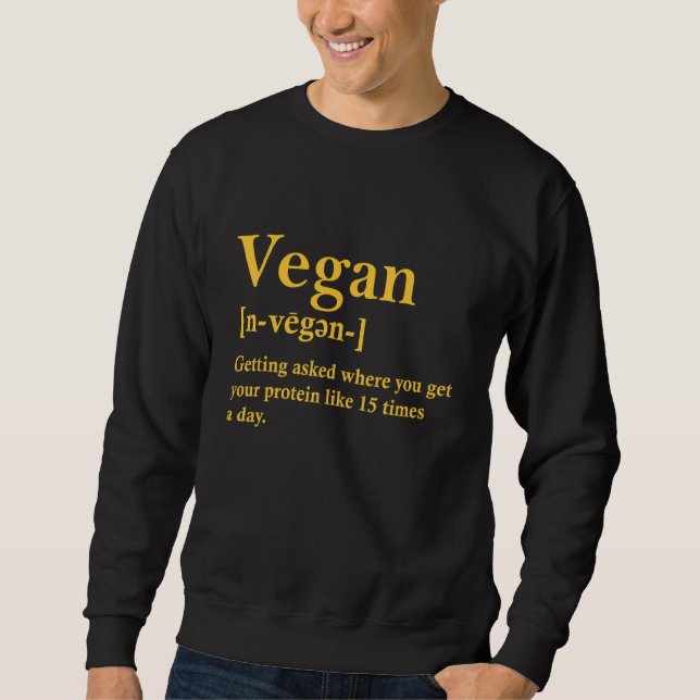Sudadera Vegan Definition Vegetarian Meme para mujeres (Anverso)