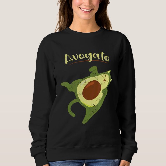 Sudadera Vegan Food Avogato Gato Doméstico Gato Mascota Gat (Anverso)