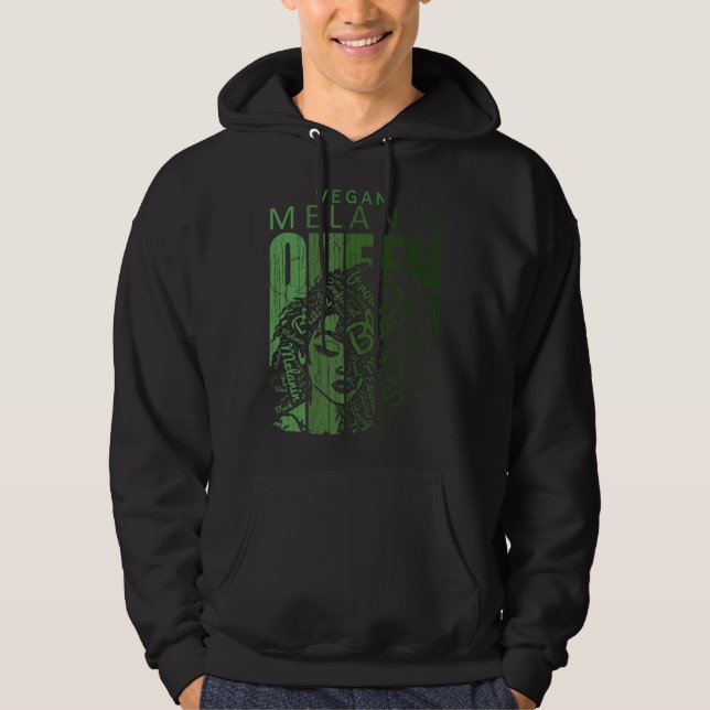 Sudadera Vegan Melanin Queen Black Womans African American  (Anverso)