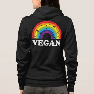 Sudadera Vegan Rainbow Zip-Up Hoodie