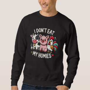 Sudadera Vegano No Me Como a Mis Homies Vegetariano Chiste