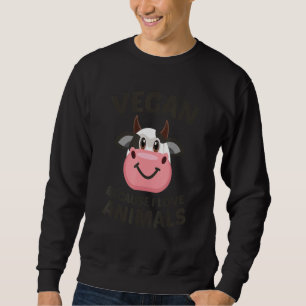 Sudadera Vegano Porque Amo Los Animales Frase Divertida Vac