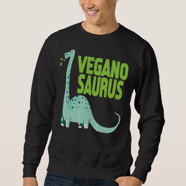 Sudadera Vegano Saurus Vegan Dinosaur Vegan Dieta Vegan (Anverso)
