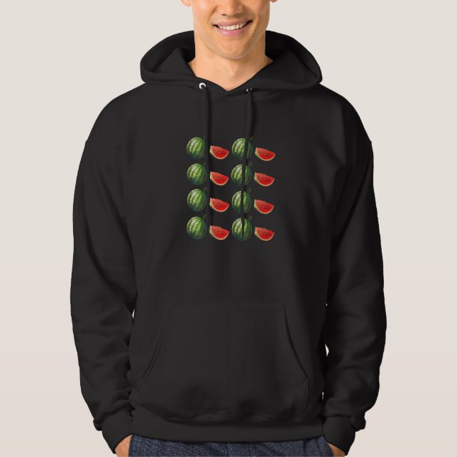 Sudadera Vegans Fruta Watermelon Pattern Fruitarian (Anverso)