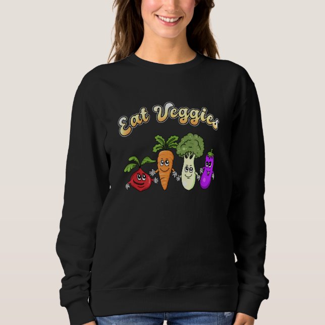 Sudadera Vegetales De Comida Cuta Para Hombres Mujeres Vege (Anverso)