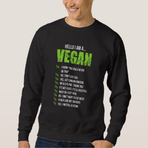 Sudadera Vegetariano Hola Soy Un Vegano 1